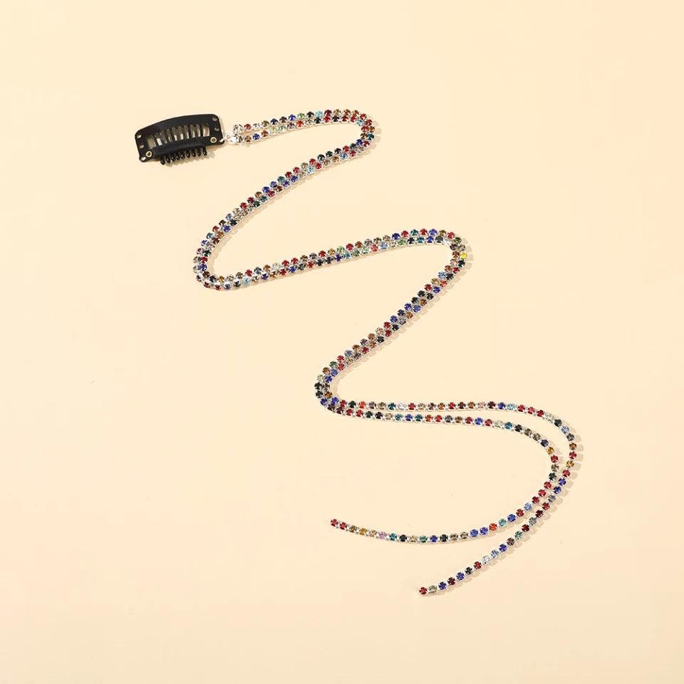 Rhinestone Chain Hairpin - XD21
