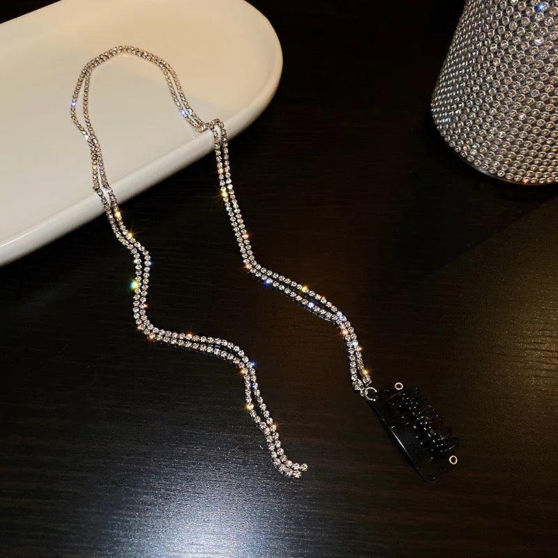 Rhinestone Chain Hairpin - XD21