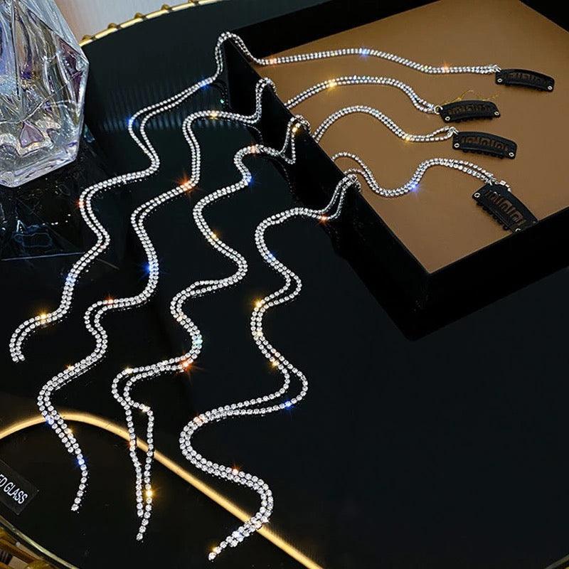 Rhinestone Chain Hairpin - XD21