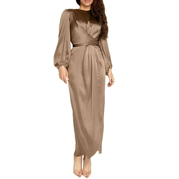 Rhinestone Flare Sleeve Maxi Dress XD21