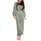 Rhinestone Flare Sleeve Maxi Dress XD21
