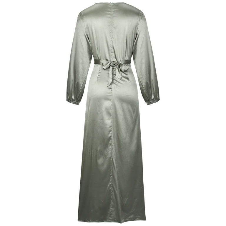 Rhinestone Flare Sleeve Maxi Dress XD21