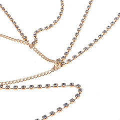 Rhinestone Three Layer Body Leg Chain XD21