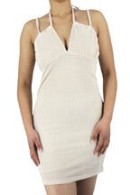 Ribbed Knitted Cami Bodycon Mini Dress XD21