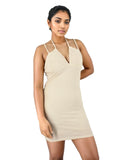 Ribbed Knitted Cami Bodycon Mini Dress XD21