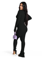 Ribbed Knitted Cardigan Two-Piece Set XD21