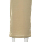 Ribbed Knitted Sleeveless Dress Bodycon - XD21