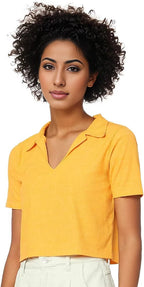 Ribbed Knitted Solid Crop Top XD21
