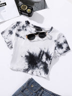 Ribbed Knitted Tie Dye Crop Top XD21