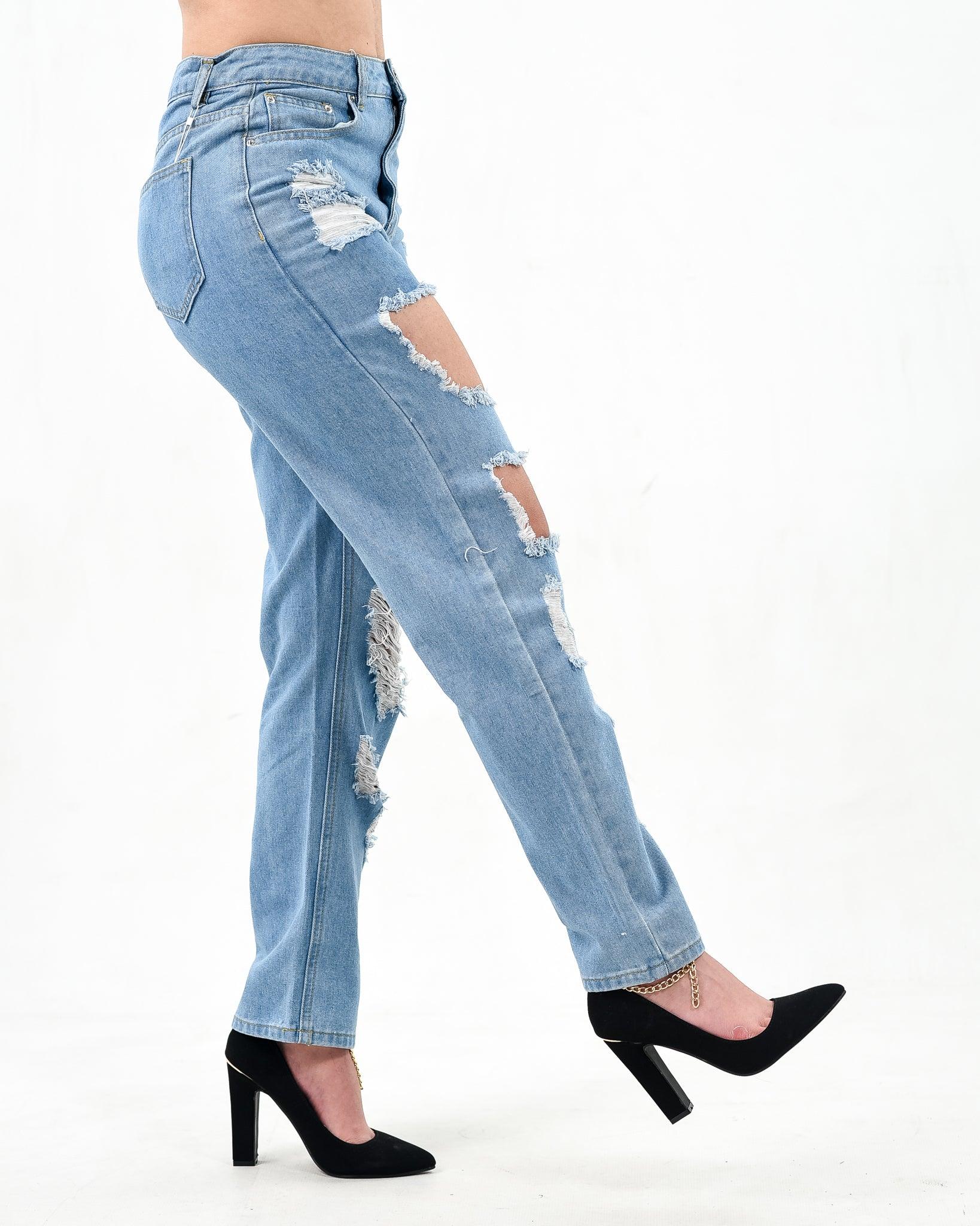 Ripped boyfriend jeans XD95 - XD21