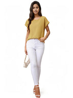 Rolled Cuff Short Sleeve Blouse XD21