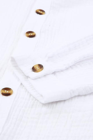 Rolled-Up Short Sleeve Maxi Button Up Shirt Dress XD21