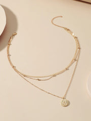 Round Ball Decor Layered Necklace XD21