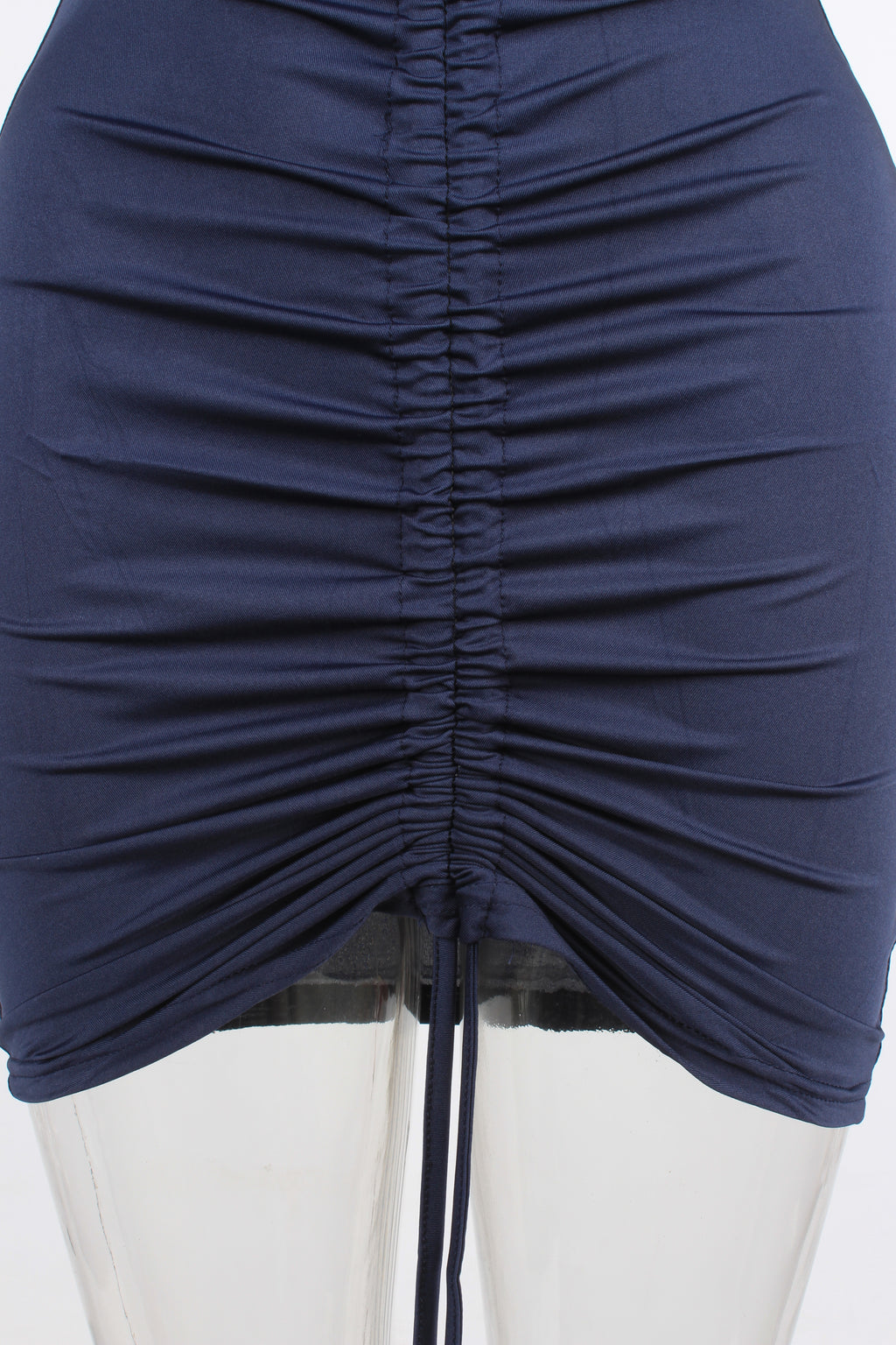 Ruched Bandage Drawstring Mini Dress XD21