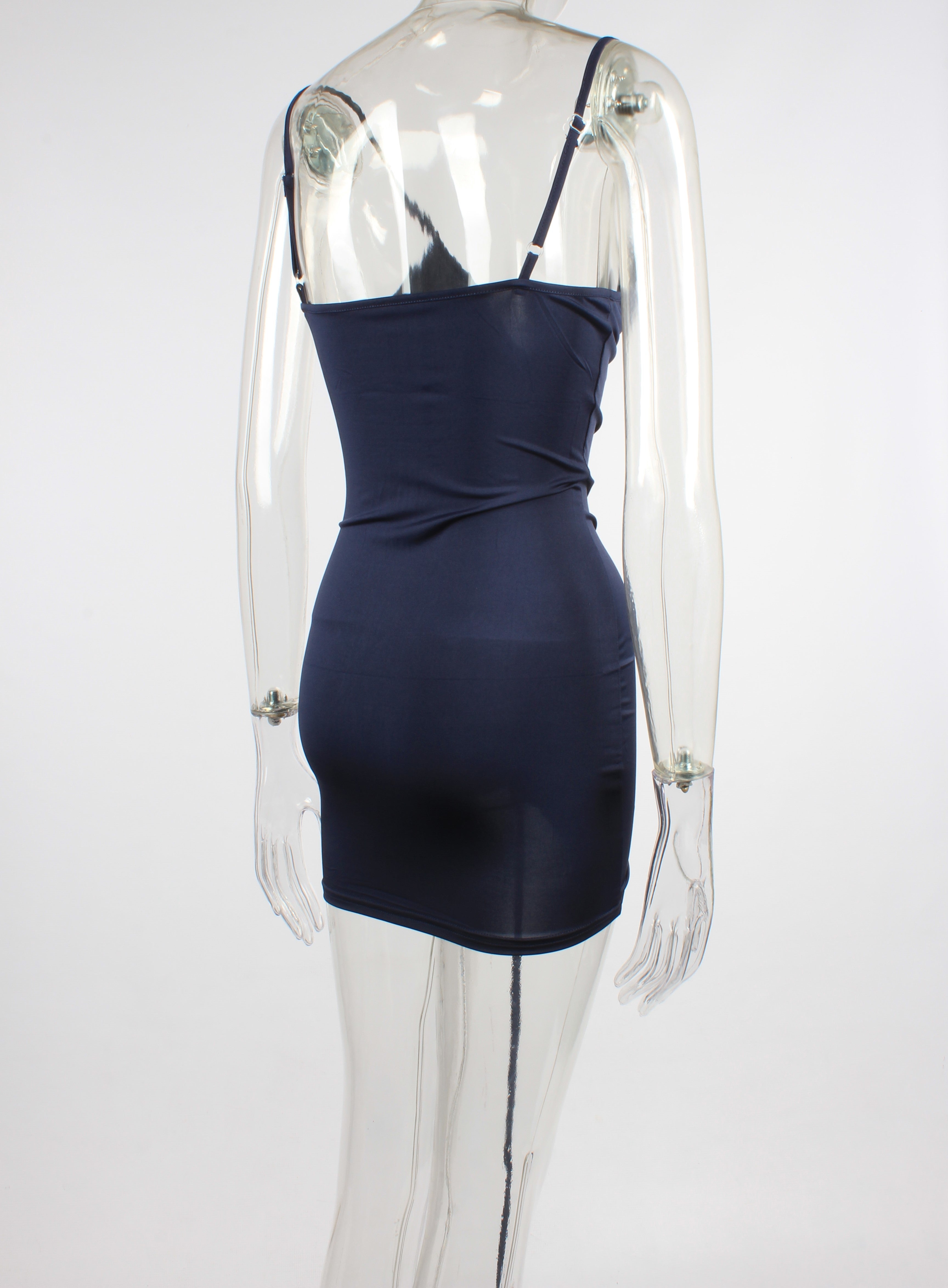 Ruched Bandage Drawstring Mini Dress XD21
