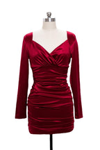 Ruched Dress Bodycon Fold Mini