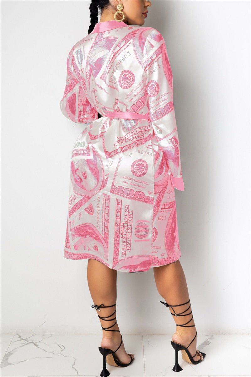 Satin Robe Lounge Wear Sleep Gown - XD21
