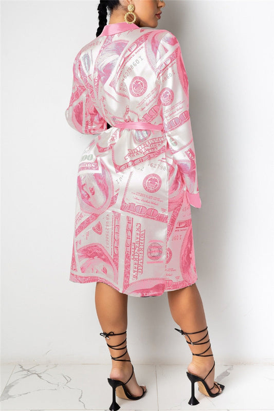Satin Robe Lounge Wear Sleep Gown XD21