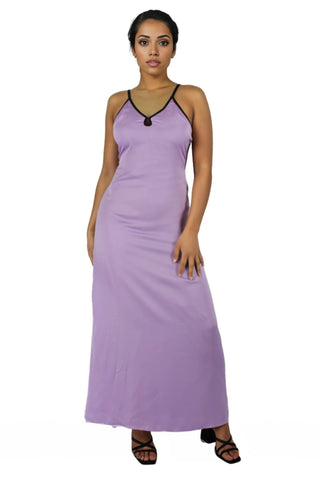 Satin Thin Maxi Ankle Length Slip Dress XD21