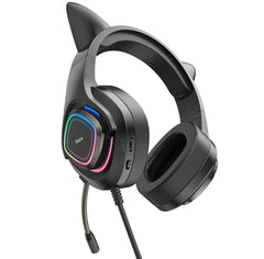 HOCO W107 Cat Luminous LED Ear Gaming Headphones