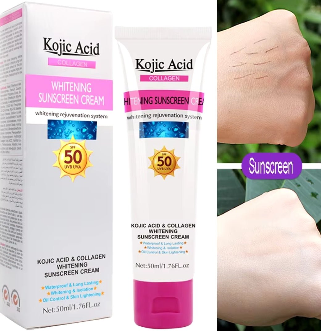 Kojic Acid & Collagen Whitening Sunscreen Cream - Protect & Brighten