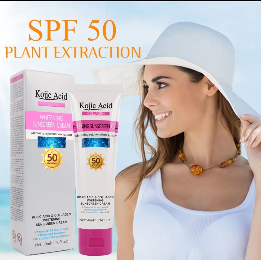 Kojic Acid & Collagen Whitening Sunscreen Cream - Protect & Brighten