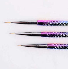 3pcs Fish Tail Nail Art Drawing Brush Set – Perfect for Detailed Designs