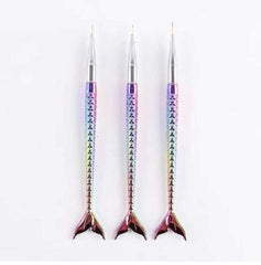 3pcs Fish Tail Nail Art Drawing Brush Set – Perfect for Detailed Designs