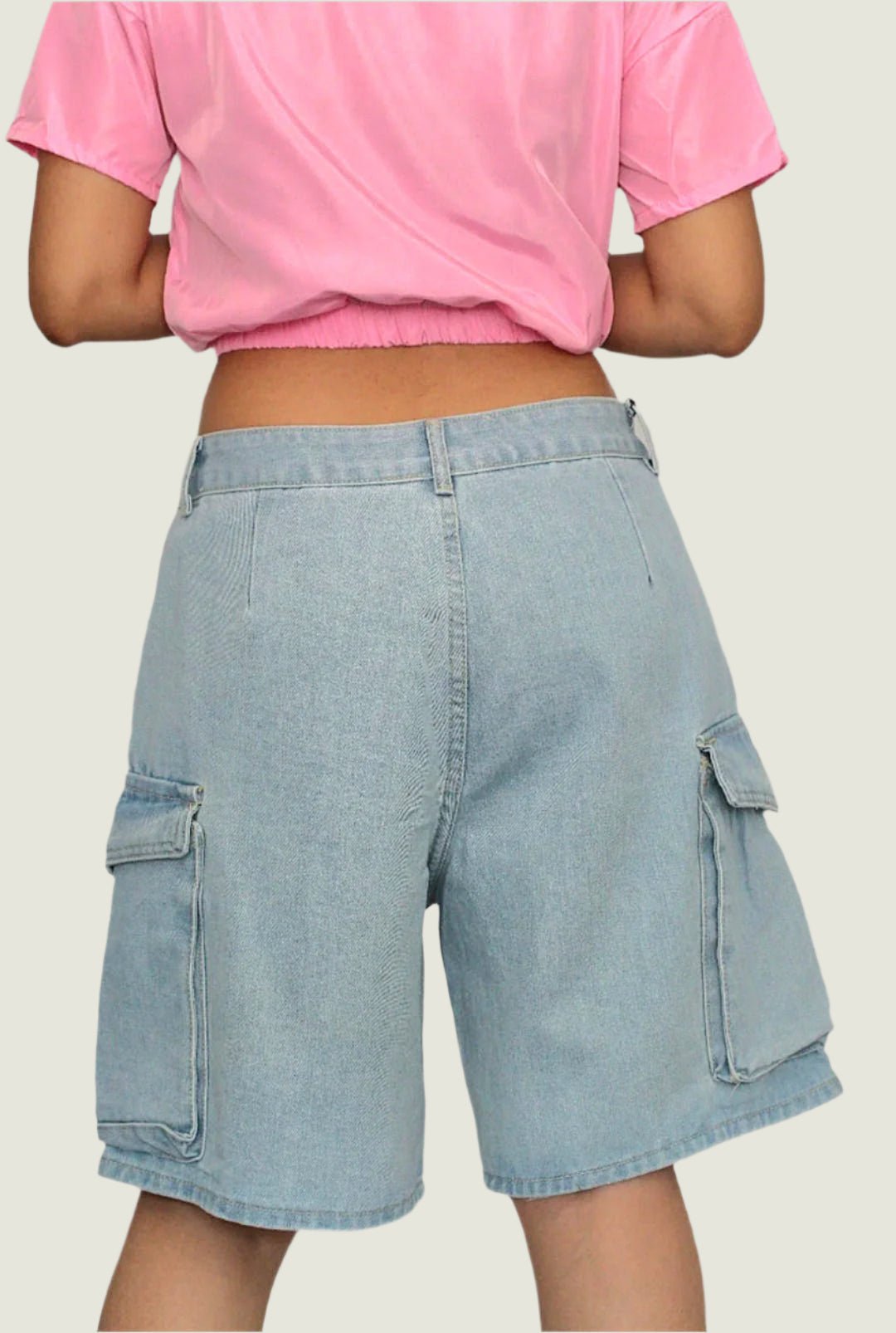 Pale Blue Denim Relaxed Fit Shorts –  XD133 – Stylish & Comfortable Everyday Wear