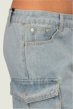 Pale Blue Denim Relaxed Fit Shorts –  XD133 – Stylish & Comfortable Everyday Wear