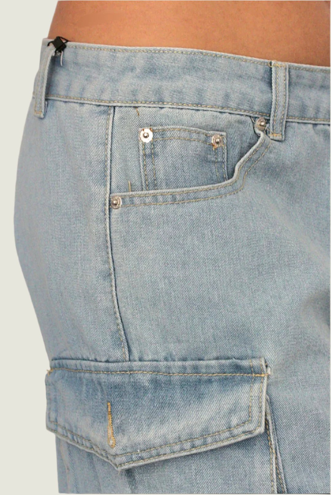 Pale Blue Denim Relaxed Fit Shorts –  XD133 – Stylish & Comfortable Everyday Wear