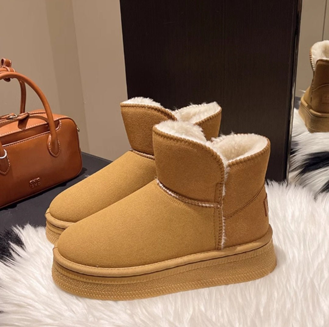 Faux Fur Lined Ankle Winter Boots