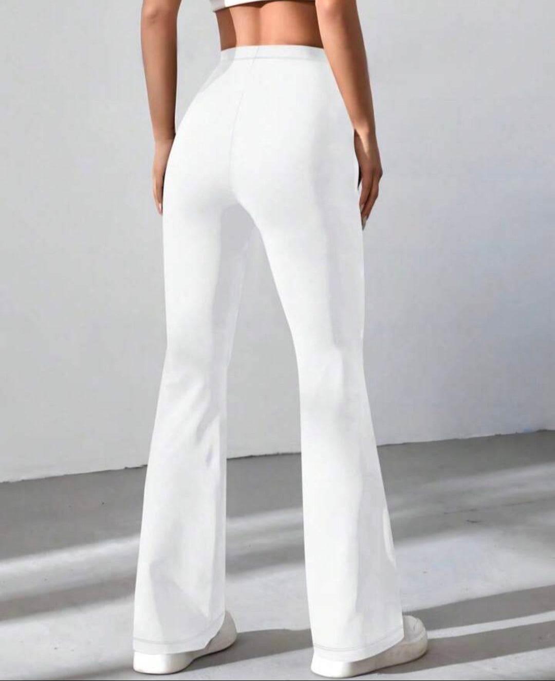 White Wide Leg Flare Pants