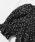 Polka Dot Smocked Puff Sleeve Top – Casual Chic Blouse