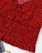 Polka Dot Smocked Puff Sleeve Top – Casual Chic Blouse