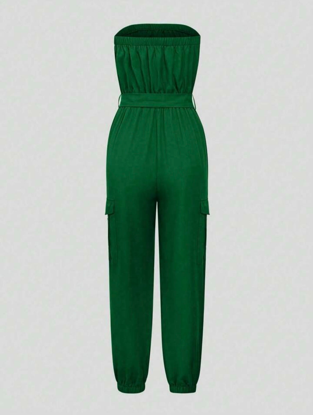Strapless Belted Jumpsuit