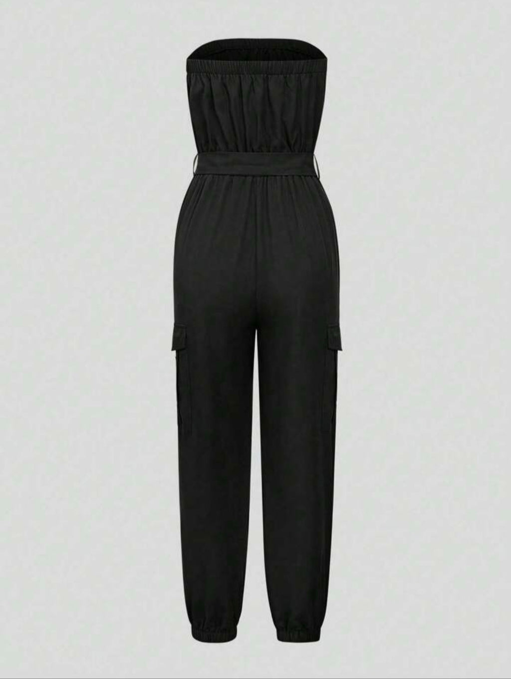 Strapless Belted Jumpsuit