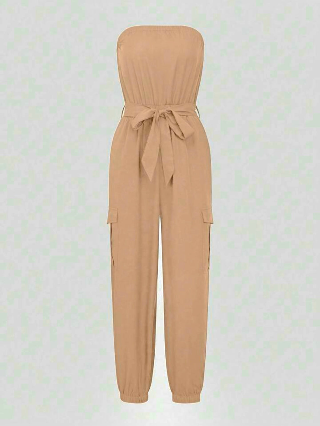 Strapless Belted Jumpsuit