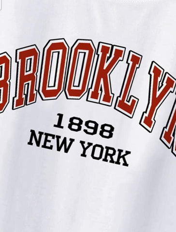 Letter Graphic Drop Shoulder Crop Tee | Stylish Graphic Tees Online