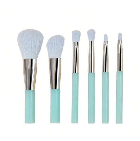 6-Piece Travel Makeup Brush Set with Case - Perfect for On-the-Go Beauty
