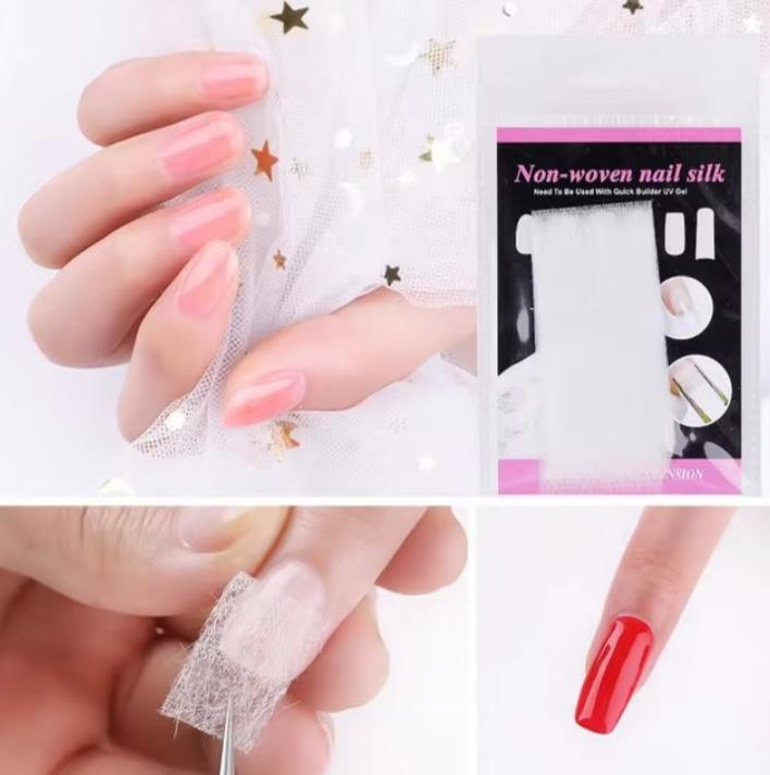 Non-Woven Silks for Nail Extensions – Perfect for Nail Builder Gel & Nail Art