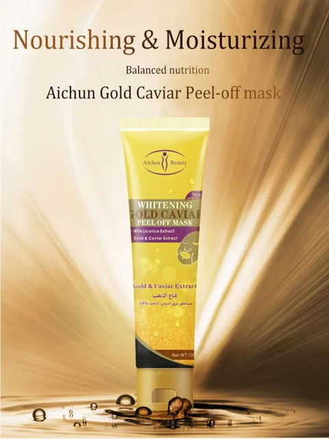 Glow Up Aichun Beauty Gold Caviar Peel Mask - Brighten, Firm, and Revitalize Your Skin!