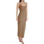 Seamless full slip bodycon maxi dress XD21