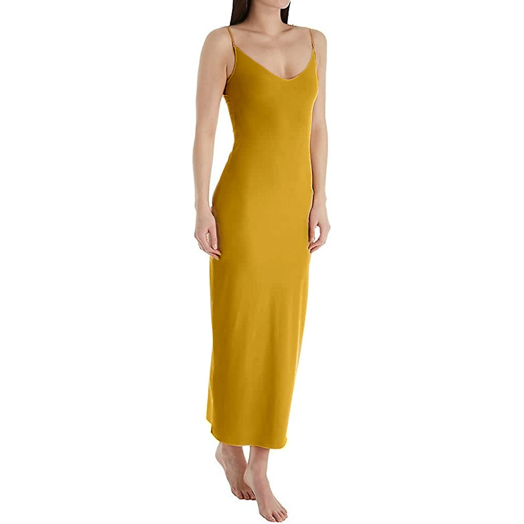 Seamless full slip bodycon maxi dress XD21