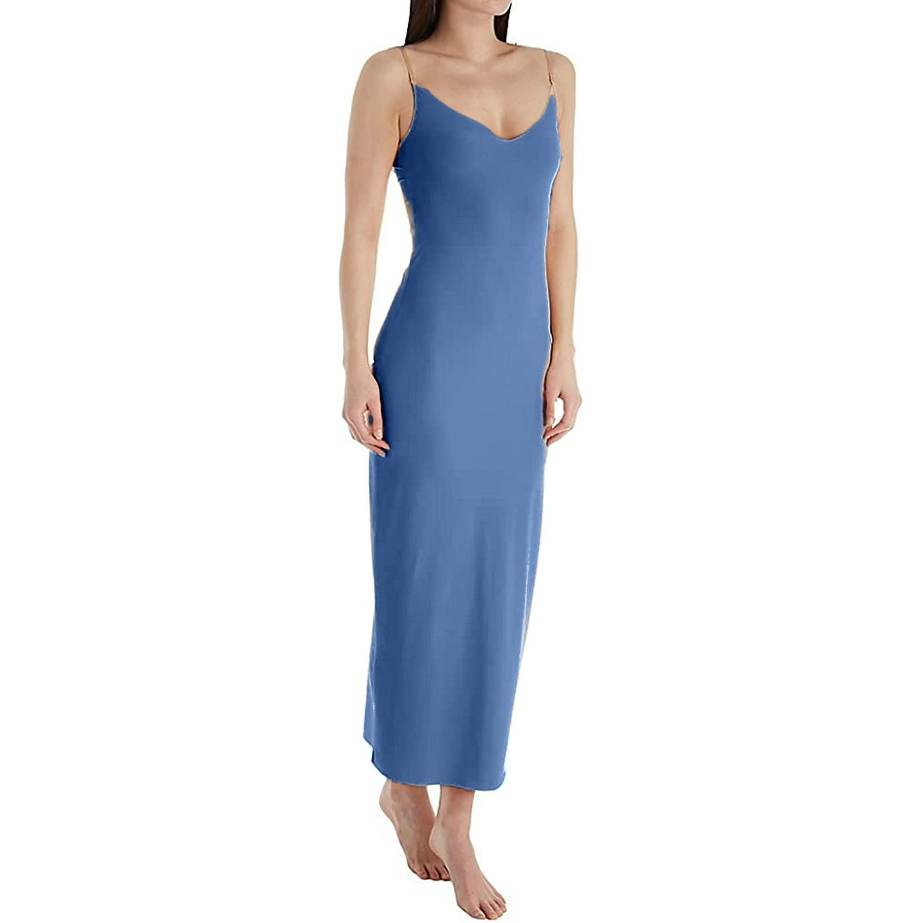 Seamless full slip bodycon maxi dress XD21