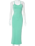 Seamless full slip bodycon maxi dress XD21