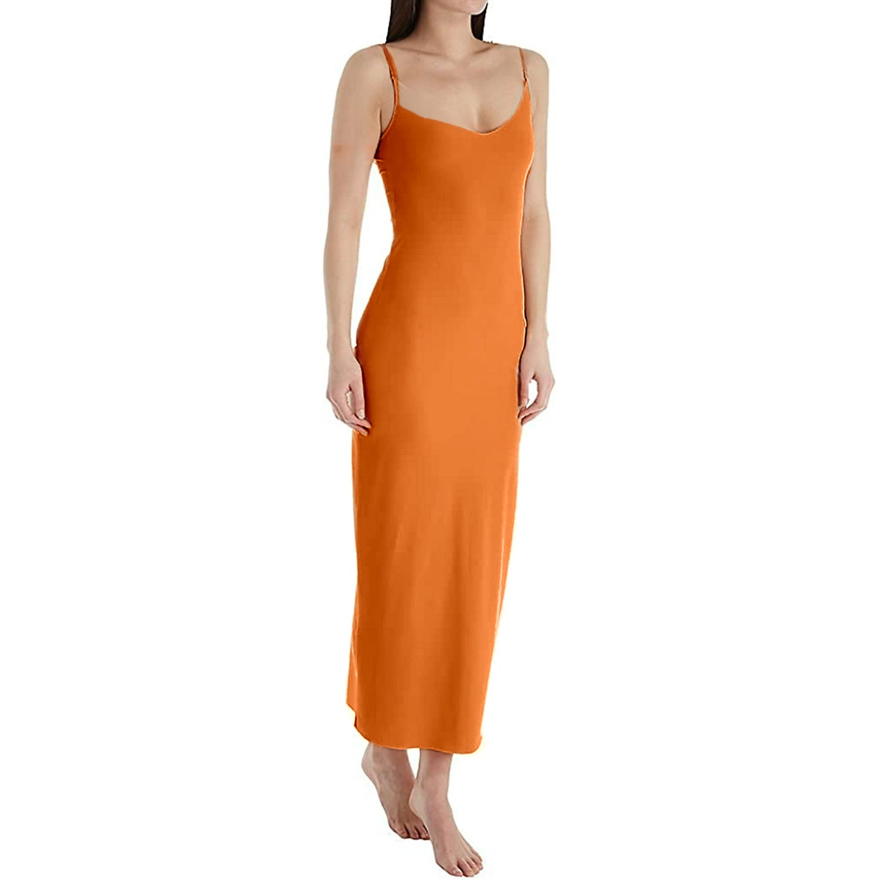 Seamless full slip bodycon maxi dress XD21