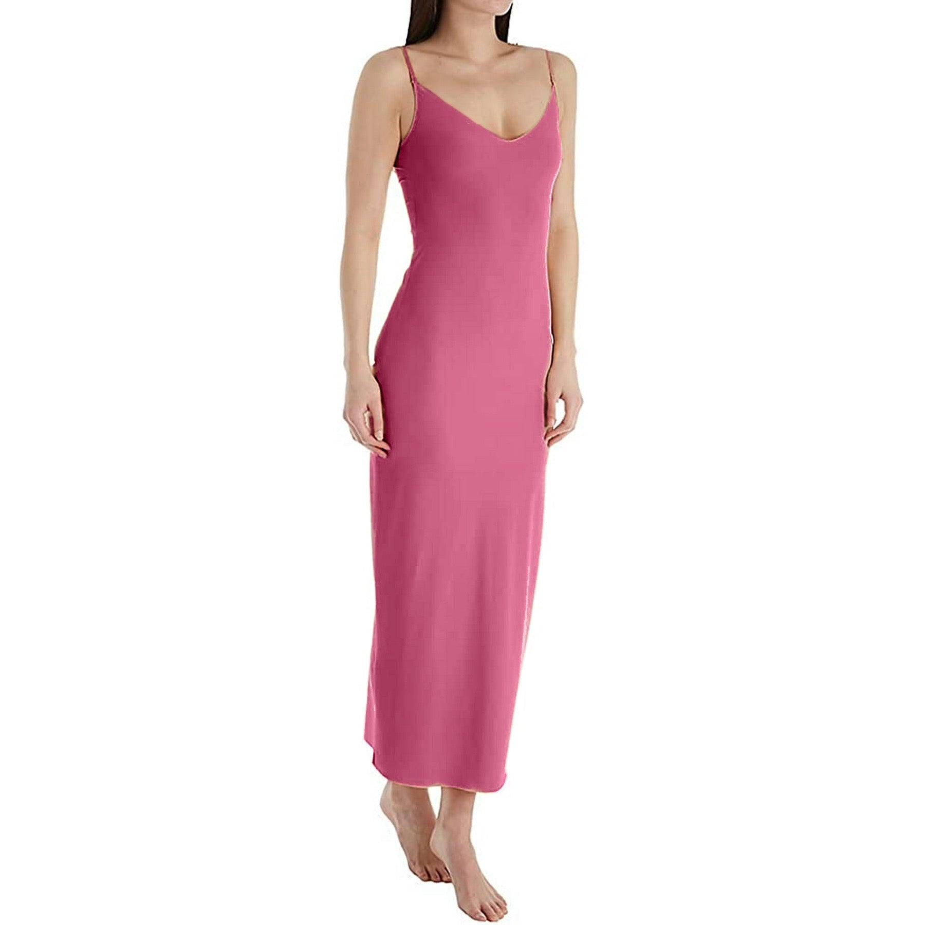 Seamless full slip bodycon maxi dress XD21
