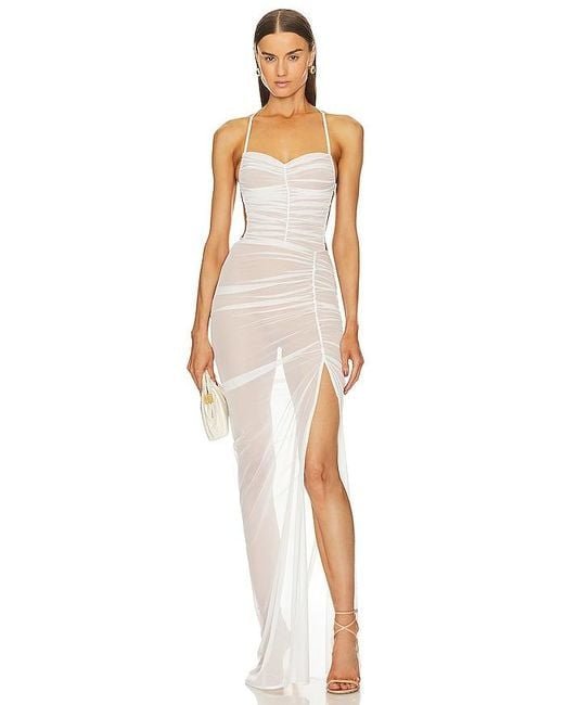 See through maxi Bodycon ruched dress only