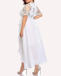Sequence lace midi wrap dress XD21